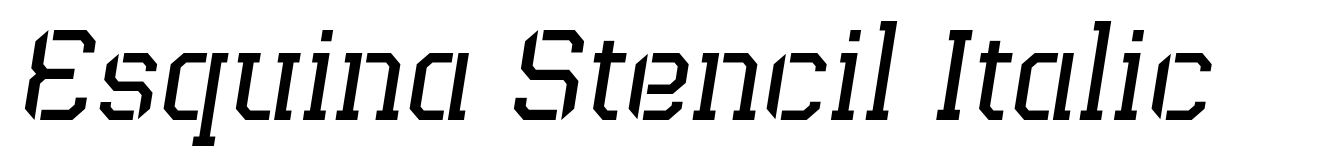 Esquina Stencil Italic